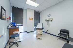Sunbury Urgent Care clean exam room